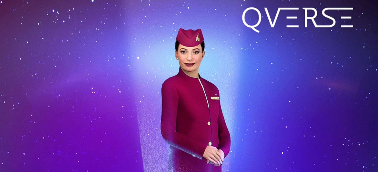 Virtuelle Flugbegleiter in Diensten von Qatar Airways.