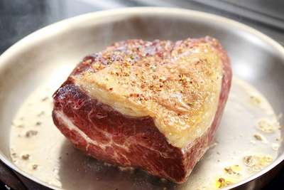 Flat Iron Steak / Roter Chicorée / Sellerie