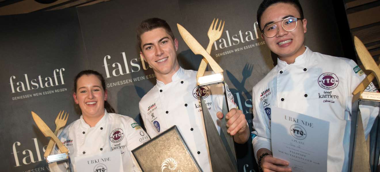 Die Küchen-Sieger 2019: Platz drei ging an Emilia Eppensteiner, Platz eins an Clemens Groß und Platz zwei an Oliver Lee.