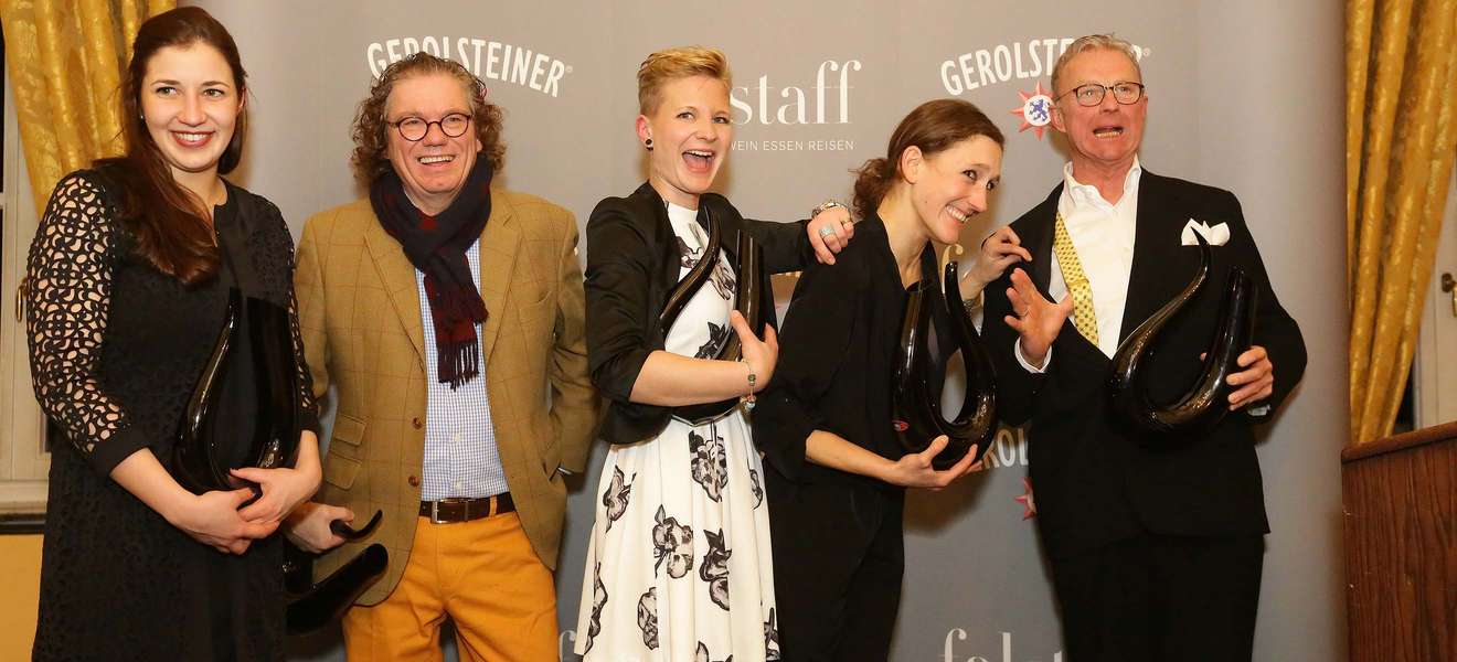 Die Preisträger 2016: Victoria Lergenmüller, Ernst Loosen, Theresa Breuer und Peter Jakob Kühn.